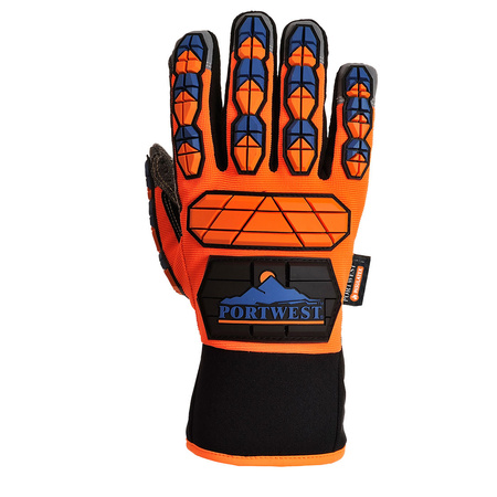 Portwest A726 Aqua Seal - Winter Wasserdichte Arbeitshandschuhe |Klasse B , Farbe : Orange , Blau